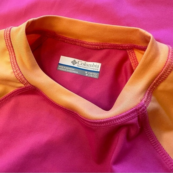 Columbia Girls Omni-Shade Long Sleeve Pink And Orange M Medium 10/12 NWT - Picture 11 of 12